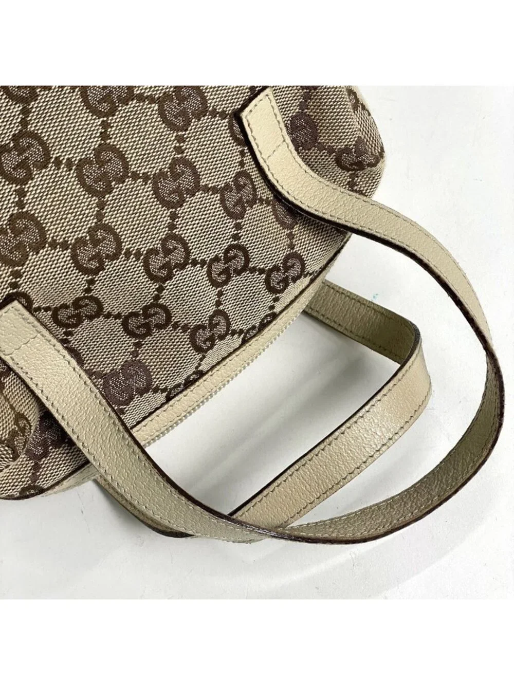 Gucci Handbag GG Pattern Canvas Beige White - Picture 6 of 7
